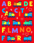 Alphabet Trains Playful Illustration Rug