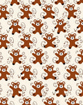 Brown Teddy Bear Whimsical Swirls Rug