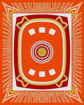 Vibrant Sunburst Geometric Medallion Rug