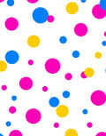 Pink Blue Yellow Scattered Dots Rug
