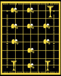 Black Yellow Football Grid Trophy Rug