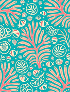 Coral Reef Fish And Foliage Rug