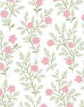 Delicate Pink Floral Botanical Arrangement Rug