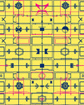Yellow Cobalt Pink Geometric Accordion Rug