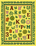 Whimsical Alphabet Animals Garden Decor Rug