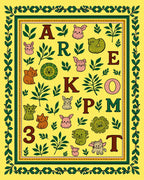 Whimsical Alphabet Animals Garden Decor Rug