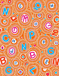 Orange Sunflower Alphabet Explosion Rug