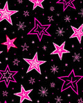 Bold Pink Starburst Night Sky Rug