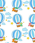 Whimsical Hot Air Balloon Adventure Rug