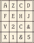 Geometric Alphabet Grid Rug