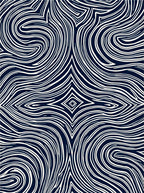Deep Blue White Organic Swirl Rug