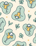 Whimsical Figures In Soft Green Shapes Rug