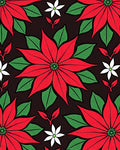 Red Green Floral Petal Garden Rug