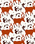 Rustic Orange Deer Splatter Rug