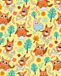 Whimsical Owl Forest Fun Rug