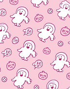 Whimsical Pink Ghost Holiday Repeat Rug