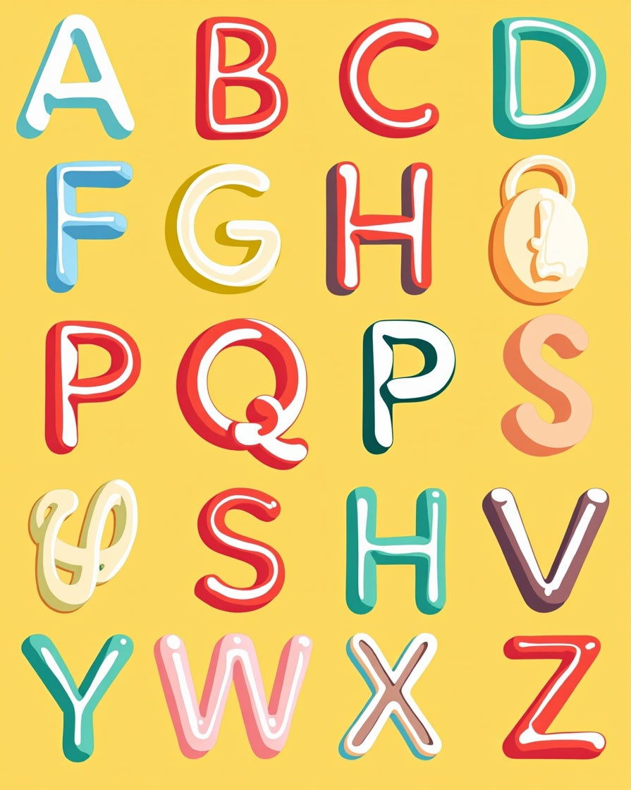 Playful Alphabet Blocks Whimsical Letters Rug