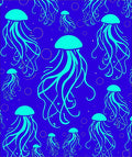 Aqua Jellyfish Ocean Repeats Rug