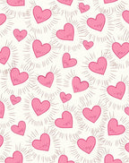 Pink Hearts Bursting With Love Rug