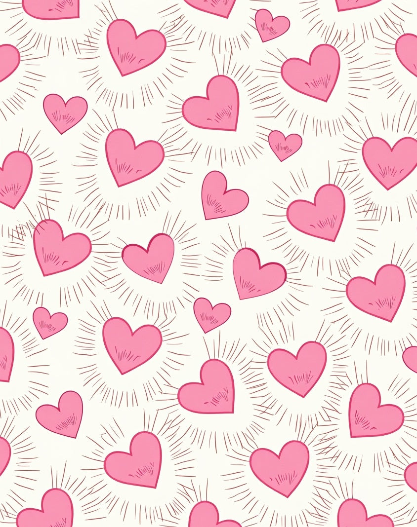 Pink Hearts Bursting With Love Rug