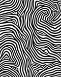 Abstract Wavy Black White Lines Rug