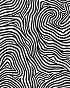 Abstract Wavy Black White Lines Rug