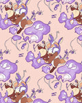 Whimsical Lavender Amorphous Creature Bloom Rug