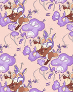 Whimsical Lavender Amorphous Creature Bloom Rug