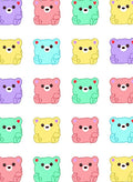 Cute Pastel Teddy Bear Repeating Rug