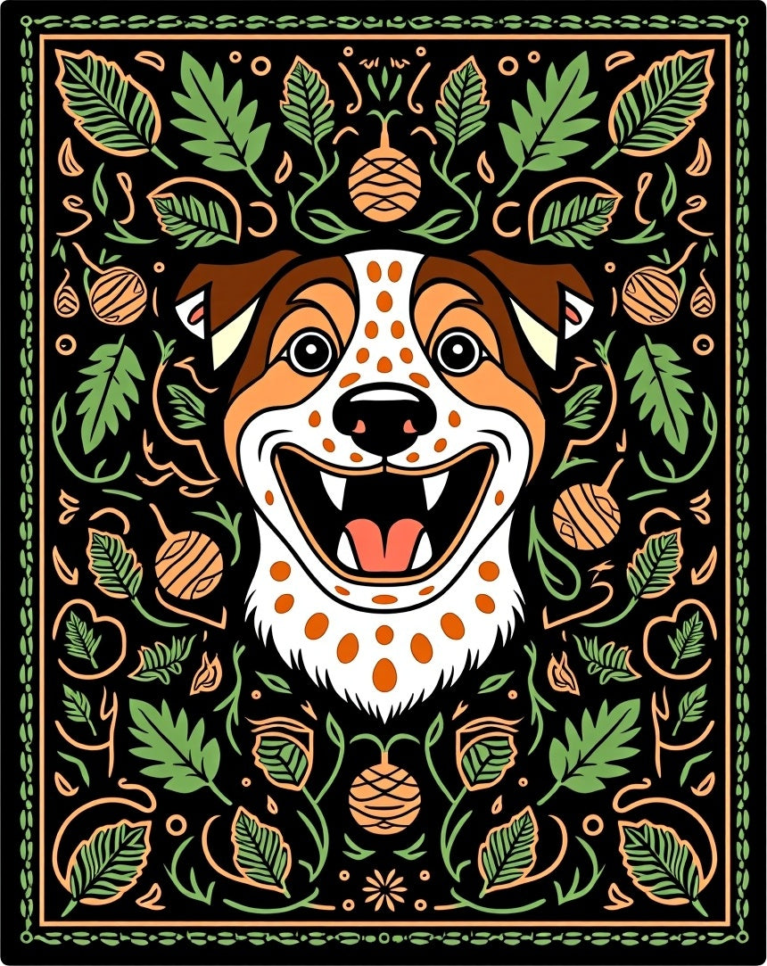 Joyful Dog Botanical Garden Rug
