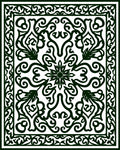 Forest Green Arabesque Filigree Rug