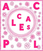 Hot Pink Daisy Alphabet Circle Rug
