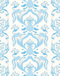 Light Blue Floral Damask Repeats Rug