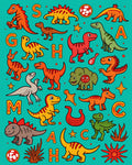 Whimsical Dinosaur Alphabet Friends Rug