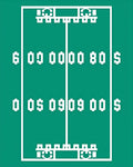Green Football Field Pixelated Score Rug