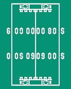Green Football Field Pixelated Score Rug