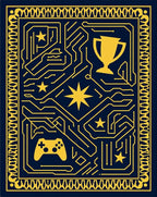 Yellow Circuit Board Trophy Gaming Rug