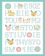 Cute Critters And Bright Flowers Alphabet Rug