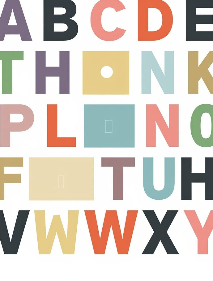 Bold Color Alphabet Blocks Rug
