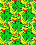 Bold Neon Green Abstract Shapes Rug