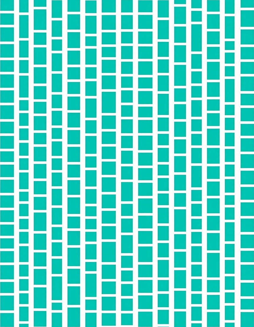 Aqua Teal Squares Vertical Stripe Rug