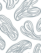 Organic Swirl Lines Gray Rug