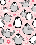 Cute Pink Penguin Heart Star Collection Rug