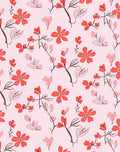 Coral Bloom Branch Meadow Rug