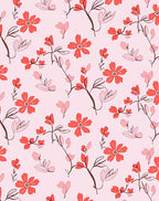 Coral Bloom Branch Meadow Rug