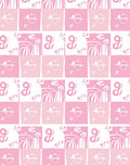 Pink Floral Checkerboard Abstraction Rug
