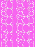 Pink White Interlocking Geometric Abstract Rug