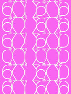 Pink White Interlocking Geometric Abstract Rug