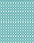 Teal Diamond Lattice Interlocking Geometric Rug