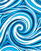 Deep Blue Swirl Abstract Harmony Rug